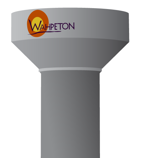 Wahpeton water tower graphic